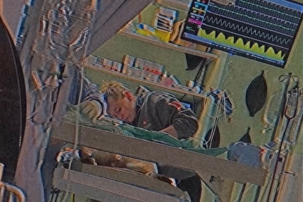 Dog on examine table